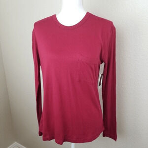 BP. Muted Red Crew Neck Long Sleeve Tee Size XS (2311)